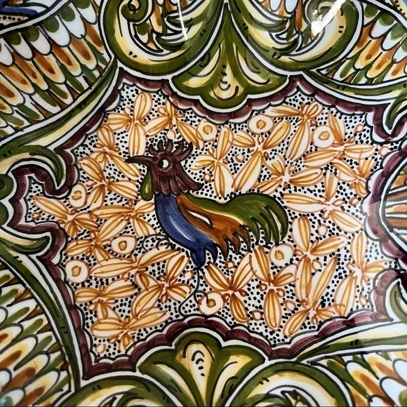 Ceramica Conimbriga Portugal Hand Painter Pottery Small Decorative Plate Rooster - Picture 2 of 5